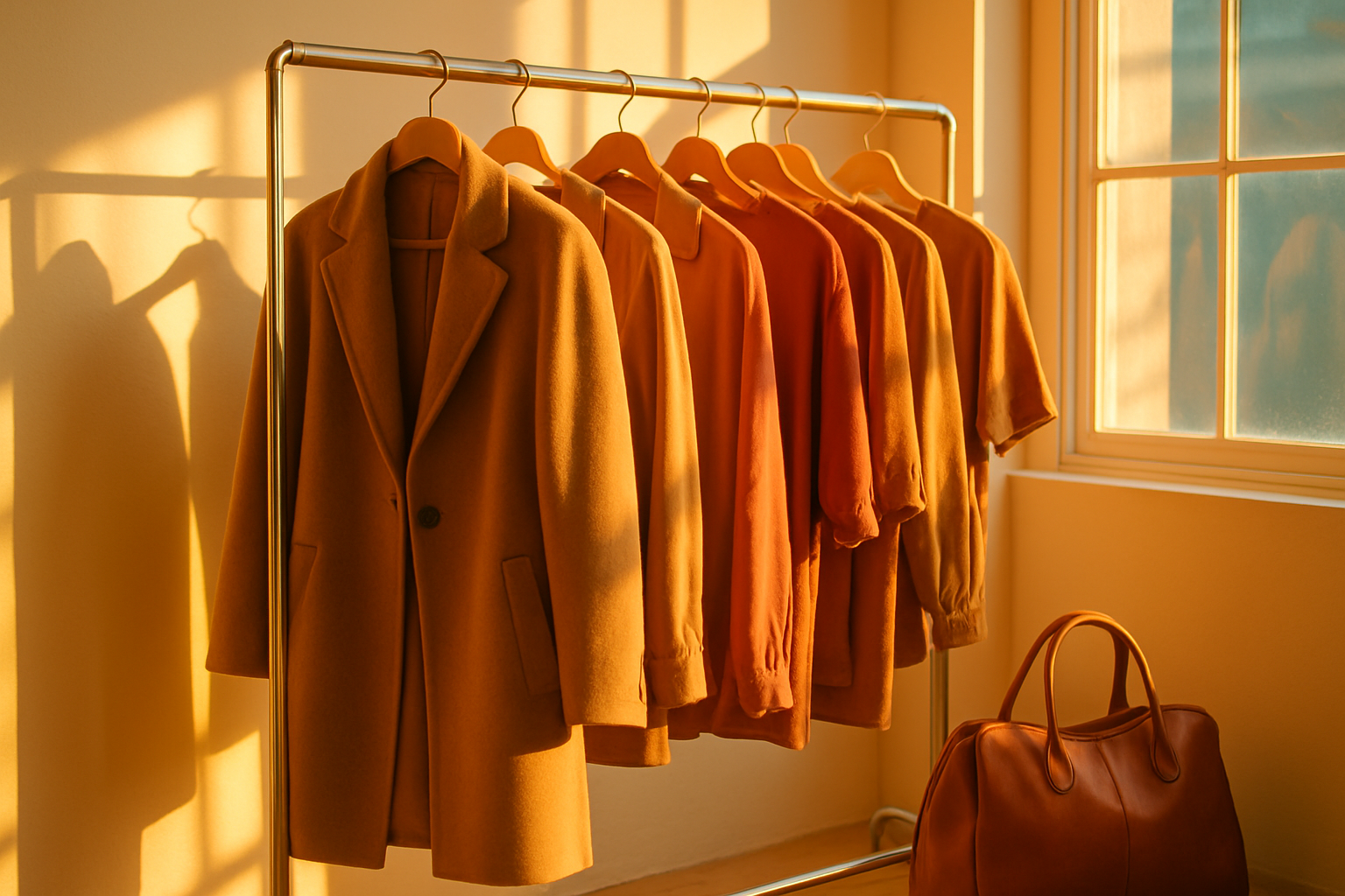 garment rack, backstage