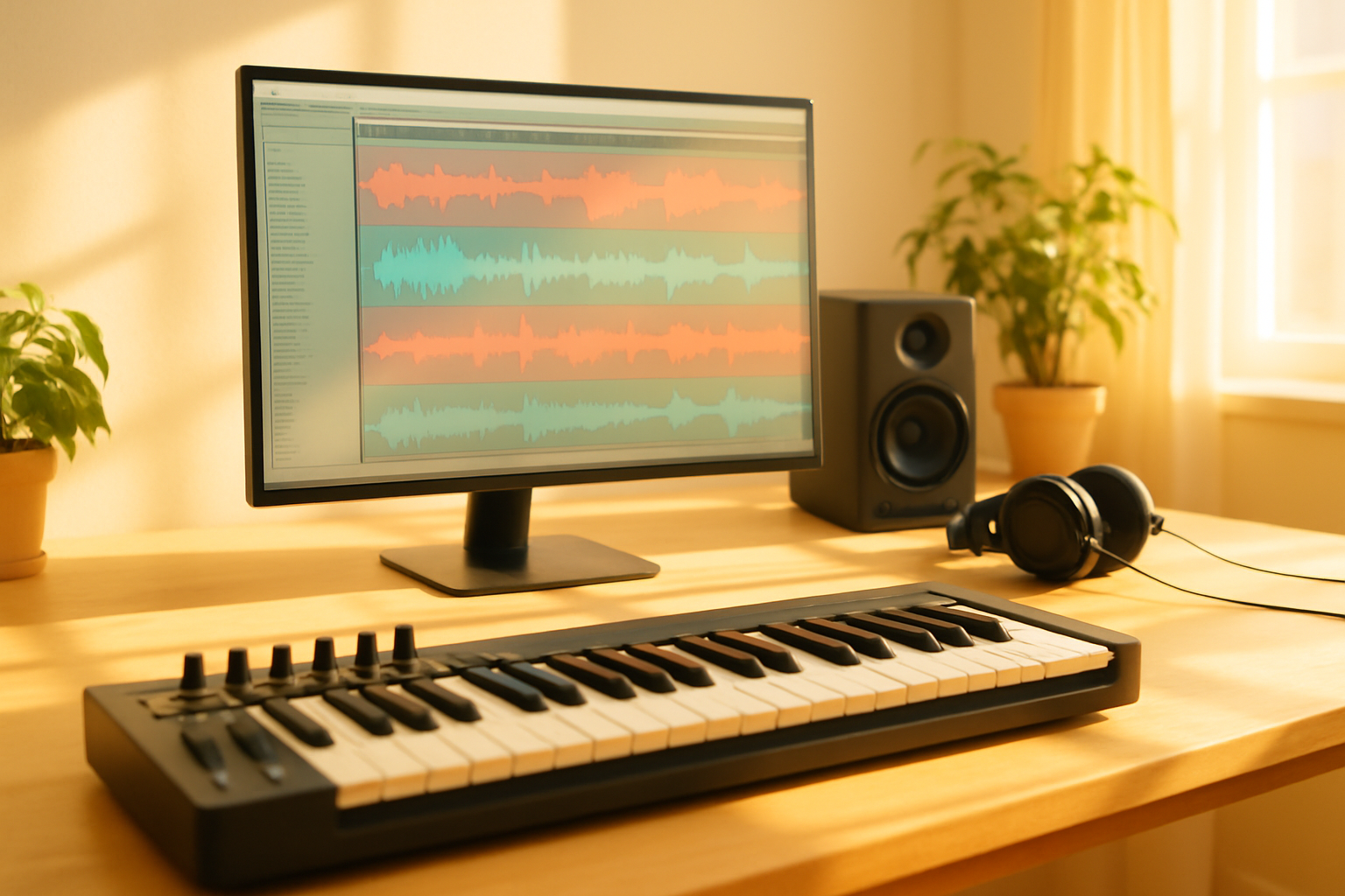 daw, amber waveforms