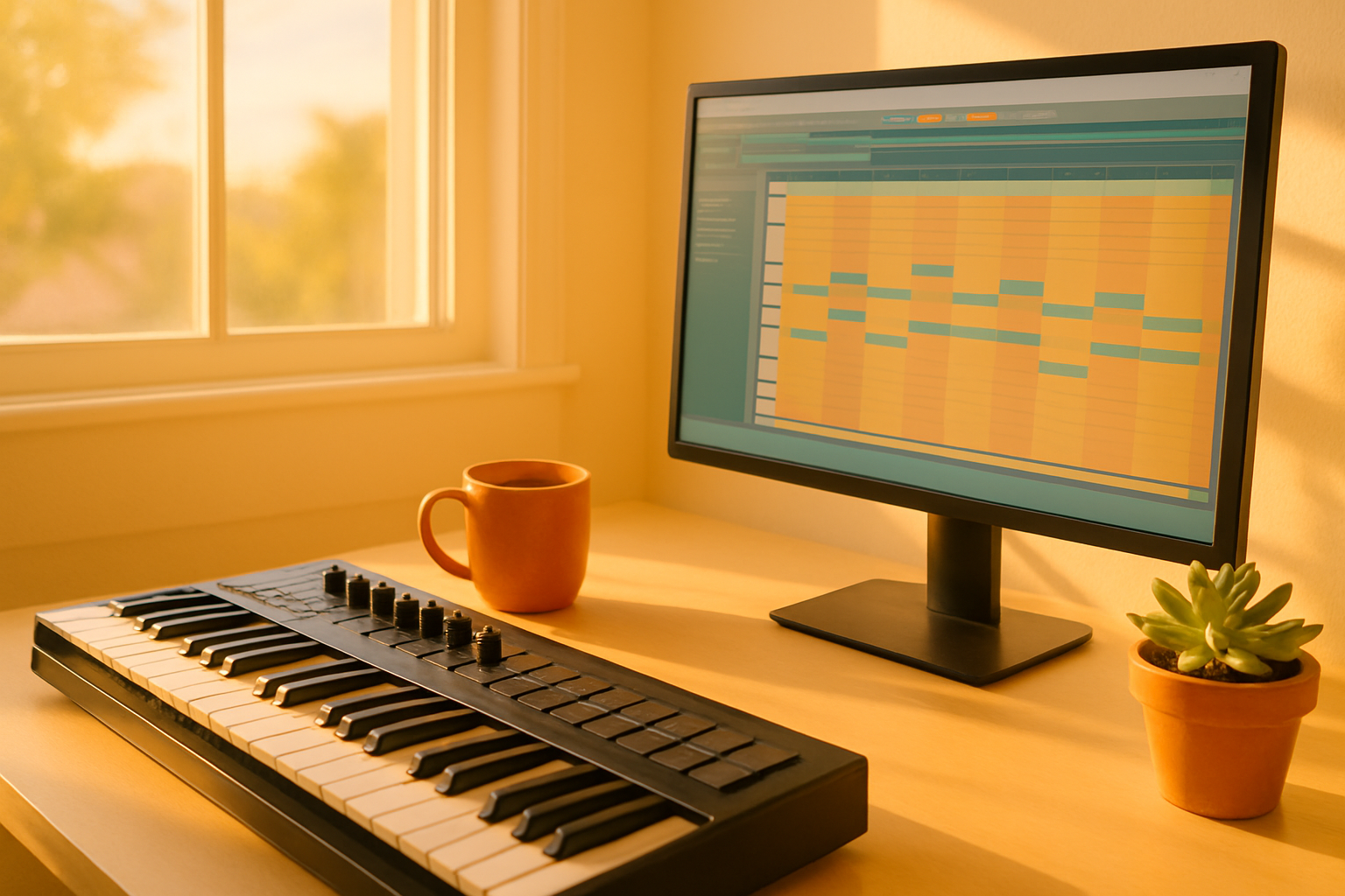midi keys · piano roll
