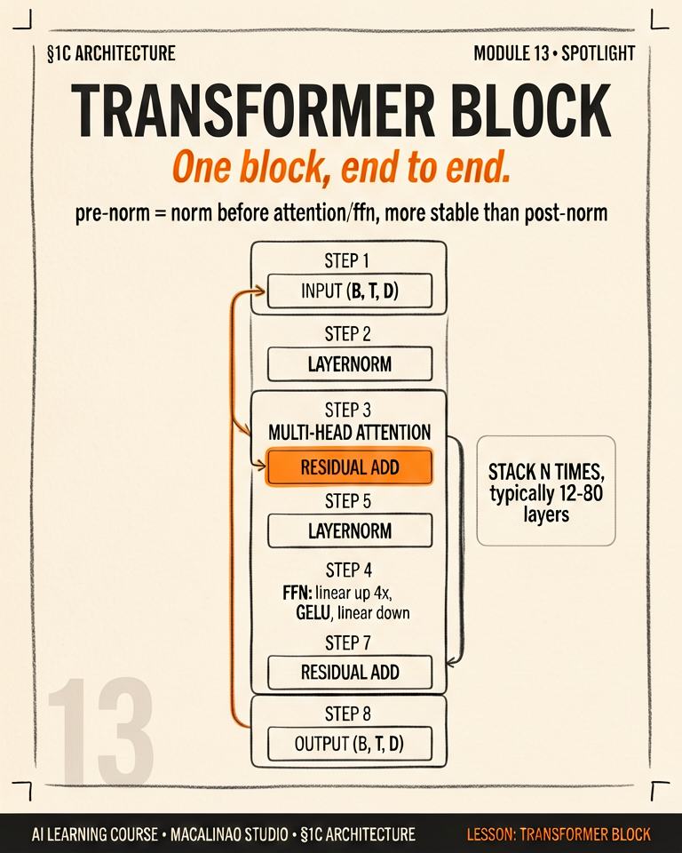 Transformer Block spotlight illustration